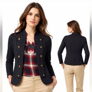 Tommy Hilfiger Black Military Style Band Jacket Womens M